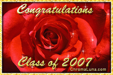 Another graduation image: (Rose2007) for MySpace from ChromaLuna