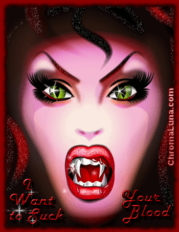 Another halloween image: (Vampire_Woman) for MySpace from ChromaLuna
