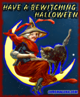 Another halloween image: (WitchCat2) for MySpace from ChromaLuna