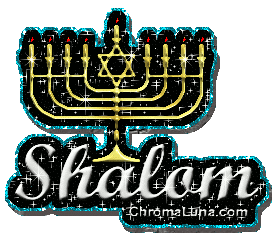 Another hanukkah image: (Shalom) for MySpace from ChromaLuna