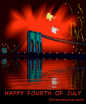 Another july4th image: (BridgeFireworks) for MySpace from ChromaLuna