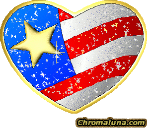 Another july4th image: (Heartflag) for MySpace from ChromaLuna