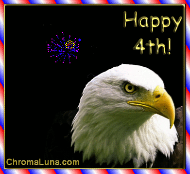 Another july4th image: (July4_Eagle_Fireworks) for MySpace from ChromaLuna