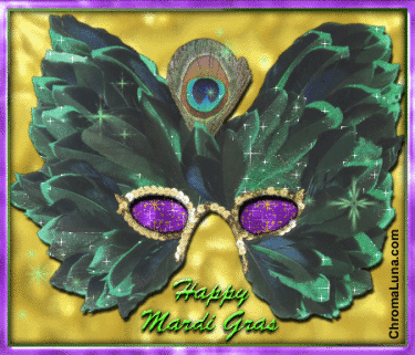 Another mardigras image: (Green_Feather_Mardi_Gras2) for MySpace from ChromaLuna