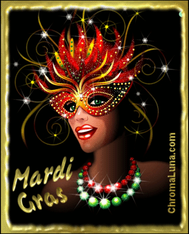 Happy Mardi Gras Comment - Fancy Mask
