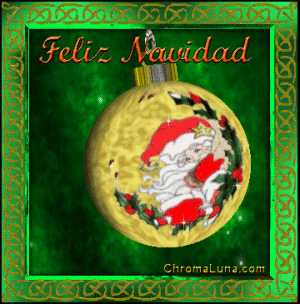 Another navidad image: (Feliz_Navidad_Santa_Ornament) for MySpace from ChromaLuna