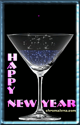 MySpace Happy New Year Comments - Animated Champagne Glass