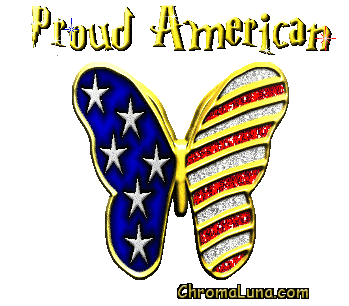 Another patriotic image: (ButterflyProudAmerican) for MySpace from ChromaLuna