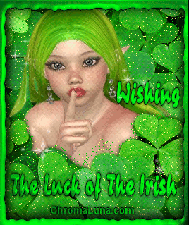 Another stpatrick image: (St_Patricks_Day_ELf_Luck) for MySpace from ChromaLuna