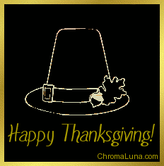 Another thanksgiving image: (happy_thanksgiving_3d_pilgrim_hat) for MySpace from ChromaLuna