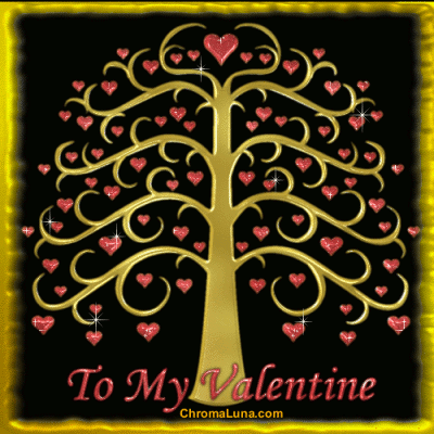 MySpace Valentines Day Comment - Love tree with hearts