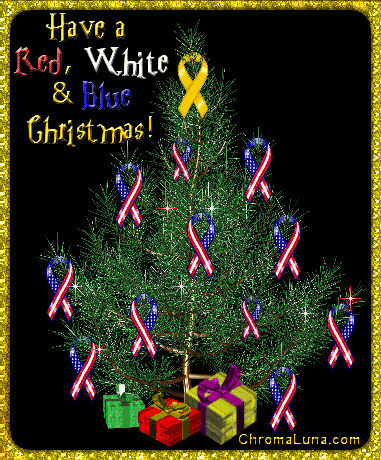 Another patriotic image: (Red_White_Blue_Christmas) for MySpace from ChromaLuna