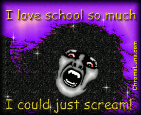 Another school image: (SchoolScream) for MySpace from ChromaLuna