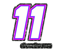 Another NASCAR_Numbers image: (NASCAR_11_Glitter) for MySpace from ChromaLuna