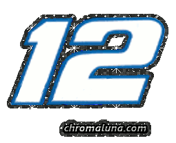 Another NASCAR_Numbers image: (NASCAR_12_Glitter) for MySpace from ChromaLuna