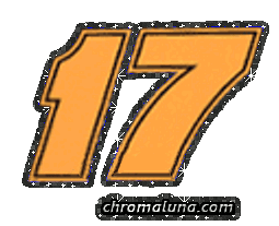 Another NASCAR_Numbers image: (NASCAR_17_Glitter) for MySpace from ChromaLuna