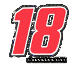 Another NASCAR_Numbers image: (NASCAR_18_Glitter) for MySpace from ChromaLuna