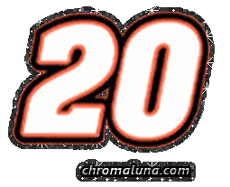 Another NASCAR_Numbers image: (NASCAR_20_Glitter) for MySpace from ChromaLuna