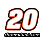 Another NASCAR_Numbers image: (NASCAR_20_Small) for MySpace from ChromaLuna
