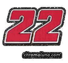 Another NASCAR_Numbers image: (NASCAR_22_Glitter) for MySpace from ChromaLuna