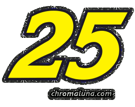 Another NASCAR_Numbers image: (NASCAR_25_Glitter) for MySpace from ChromaLuna