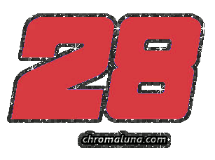 Another NASCAR_Numbers image: (NASCAR_28_Glitter) for MySpace from ChromaLuna