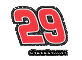 Another NASCAR_Numbers image: (NASCAR_29_Glitter) for MySpace from ChromaLuna