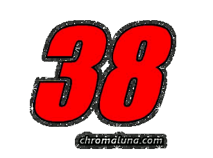 Another NASCAR_Numbers image: (NASCAR_38_Glitter) for MySpace from ChromaLuna