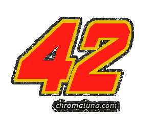 Another NASCAR_Numbers image: (NASCAR_42_Glitter) for MySpace from ChromaLuna