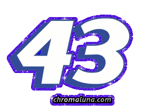 Another NASCAR_Numbers image: (NASCAR_43_Glitter) for MySpace from ChromaLuna